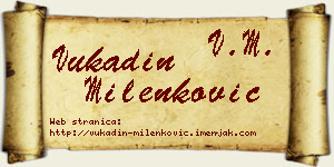 Vukadin Milenković vizit kartica